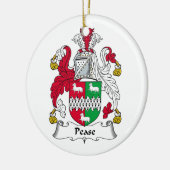 Pease Family Crest Keramisch Ornament (Links)