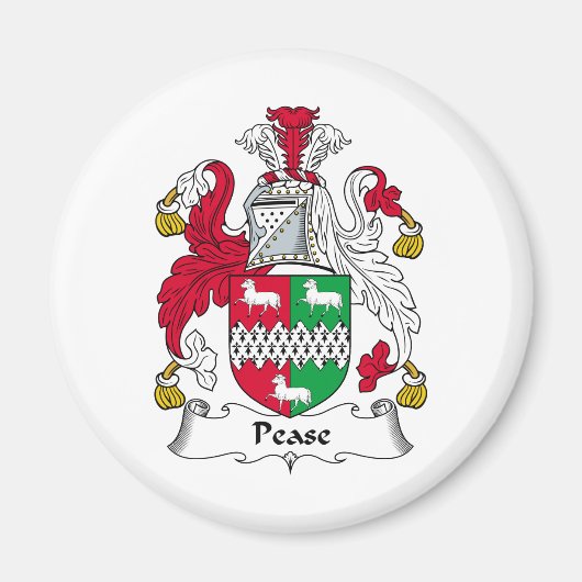 Pease Family Crest Magneet (Voorkant)