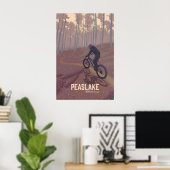 Peaslake Mountainbike Reisposter Poster (Thuiskantoor)