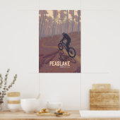 Peaslake Mountainbike Reisposter Poster (Keuken)