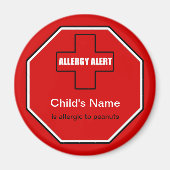 Peauts Allergy Medical Allergy Alert Magnet (Voorkant)