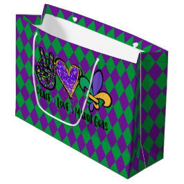 PEAVE LIVE MARDI GRAS PAARSE GREEN GOLD GROOT CADEAUZAKJE
