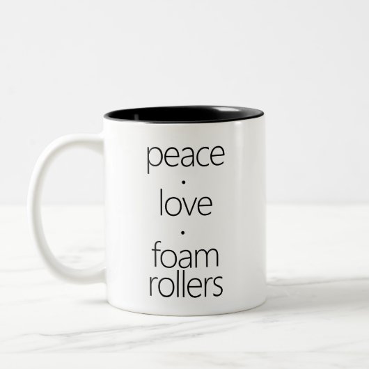 Peave Love Foam Rollers Tweekleurige Koffiemok (Links)