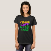 Peave Love Mardi Gras Retro Mardi Gras 2023 Mannen T-shirt (Voorkant volledig)