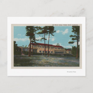 Pebble Beach, CA - Del Monte Lodge Uitzicht en Briefkaart