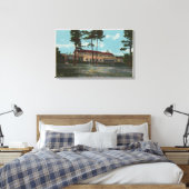 Pebble Beach, CA - Del Monte Lodge Uitzicht en Canvas Afdruk (Insitu (Slaapkamer))