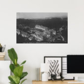 Pebble Beach, CA - Hotel Del Monte Aerial Uitzicht Poster (Thuiskantoor)