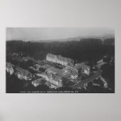 Pebble Beach, CA - Hotel Del Monte Aerial Uitzicht Poster (Voorkant)