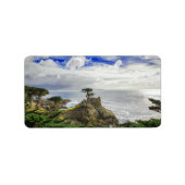 Pebble Beach California Ocean Uitzicht Etiket (Voorkant)