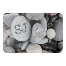 Pebble Beach Monogram Natuur Foto Badmat