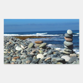 Pebble Beach Rechthoekige Sticker