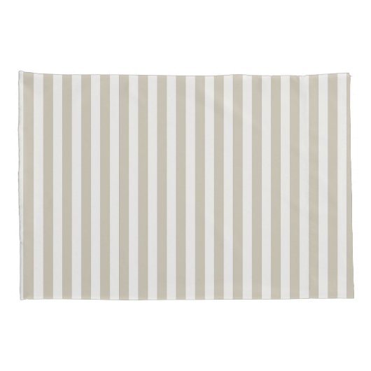 Pebble Brown and White Striped Coastal Kussensloop (Achterkant-Rechts)