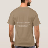 Pebble Brown voegt uw eigen tekst of Logo foto toe T-shirt (Achterkant)