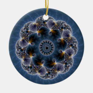 Pebble Fractal Art Keramisch Ornament
