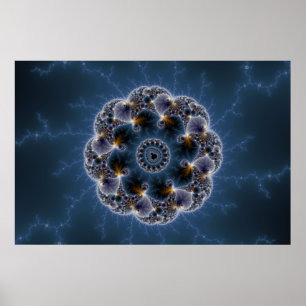 Pebble Fractal Art Poster