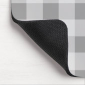 Pebble Gray Gingham-patroon Muismat (Hoek)