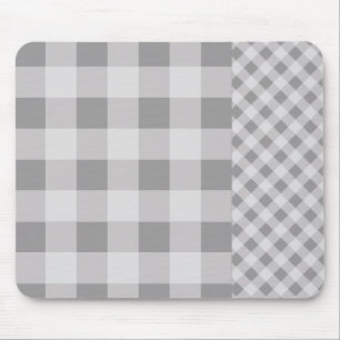 Pebble Gray Gingham-patroon Muismat