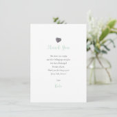 Pebble Heart Baby Shower Bedank Gedicht Bedankkaart (Staand voorkant)