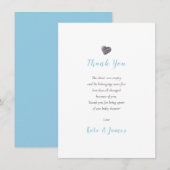 Pebble Heart Couples Baby shower Dank je gedicht Bedankkaart (Voorkant / Achterkant)