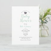 Pebble Heart Couples Baby Shower / Sprinkle Kaart (Staand voorkant)