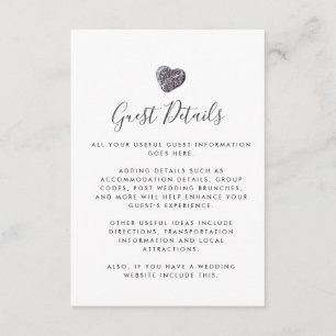 Pebble Heart Discovery Gast Informatie Details Informatiekaartje