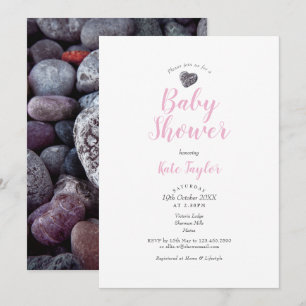 Pebble Heart Roze Baby shower / Sprinkle / Koppels Kaart