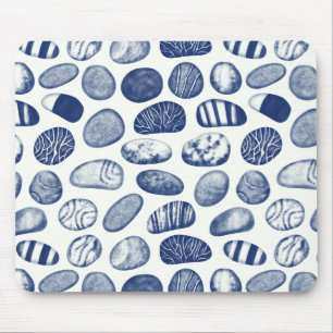 Pebble Pattern - Cyanotype Effect Muismat