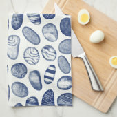 Pebble Pattern - Cyanotype Effect Theedoek (Quarter Fold)
