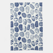 Pebble Pattern - Cyanotype Effect Theedoek (Verticaal)