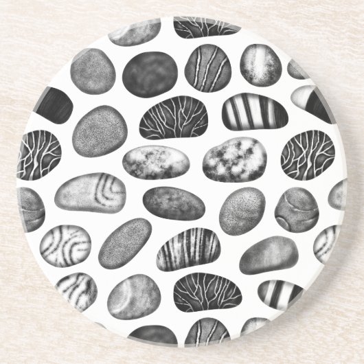 Pebble Pattern Zandsteen Onderzetter (Voorkant)