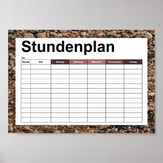 Pebble Poster (Voorkant)