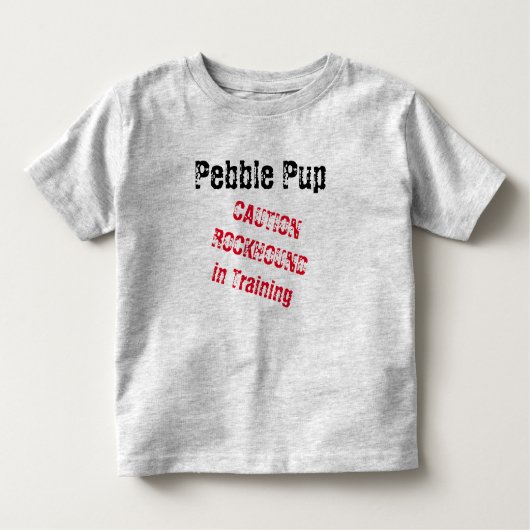 Pebble Pup Waarschuwing Rockhound in Training 2t-6 Kinder Shirts (Voorkant)