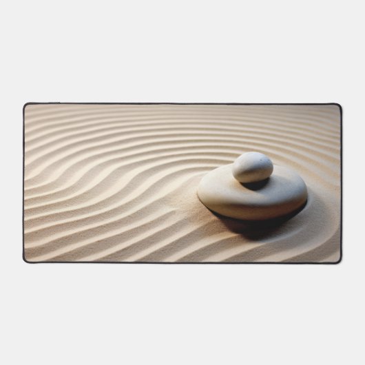 Pebble Sand Tranquil Vredige Natuur Bureaumat (Voorkant)