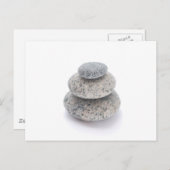 Pebble sculpture op een witte achtergrond briefkaart (Voorkant / Achterkant)