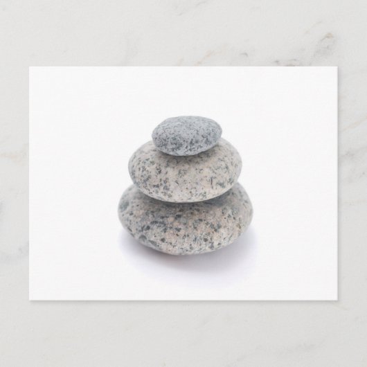 Pebble sculpture op een witte achtergrond briefkaart (Voorkant)