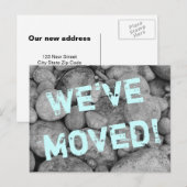 Pebble stone bewegende briefkaarten voor nieuw adr (Voorkant / Achterkant)