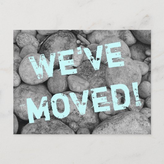 Pebble stone bewegende briefkaarten voor nieuw adr (Voorkant)
