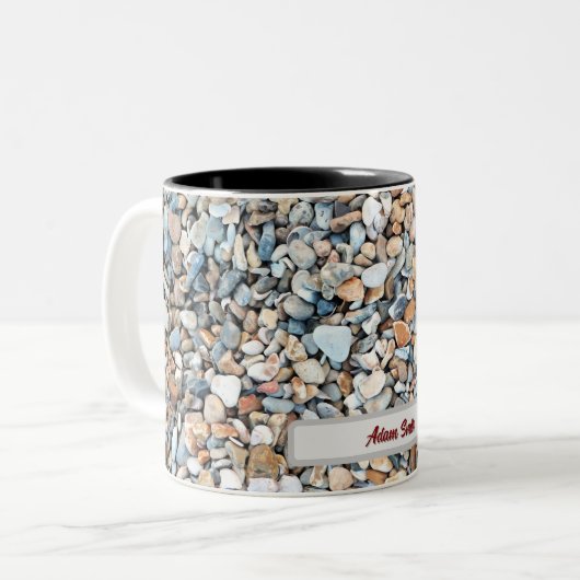 Pebble Stone ontwerp Tweekleurige Koffiemok (Voorkant links)