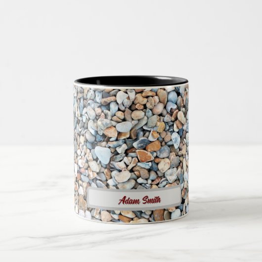 Pebble Stone ontwerp Tweekleurige Koffiemok (Center)