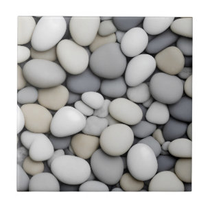 Pebble Texture Flat Fake Grijze Steen Illusie Tegeltje