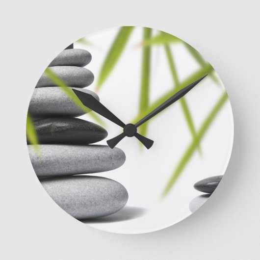 Pebble Zen Ronde Klok (Voorkant)