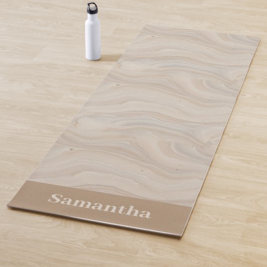 Pebbled Sandstone Texture Neutral Wabi-Sabi Yogamat (In situ)