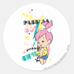 PEBBLES™ 80s Punk Ronde Sticker