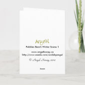 Pebbles Beach Winter Scene 1 Feestdagen Kaart (Achterkant)