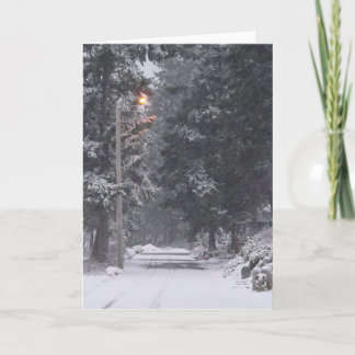 Pebbles Beach Winter Scene 1 Feestdagen Kaart