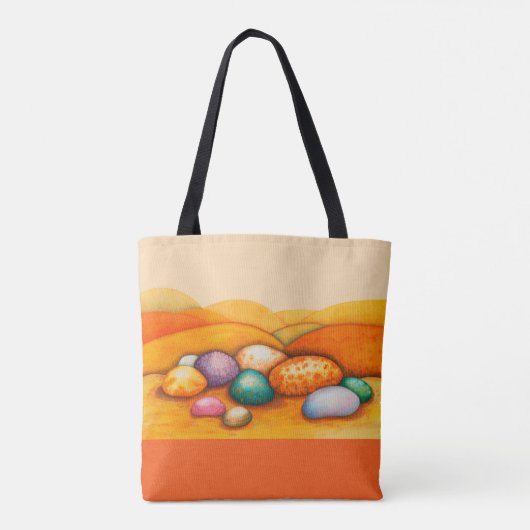 Pebbles Canvas tas (Achterkant)