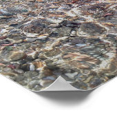 Pebbles Crystal Waters Waarde Poster Papier (Hoek)