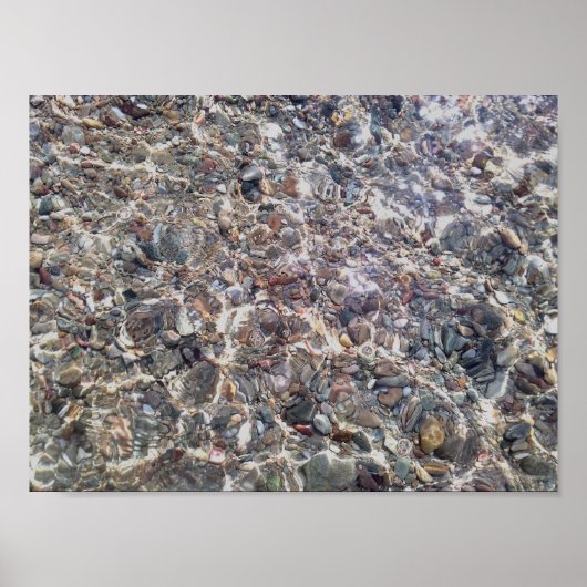Pebbles Crystal Waters Waarde Poster Papier (Voorkant)