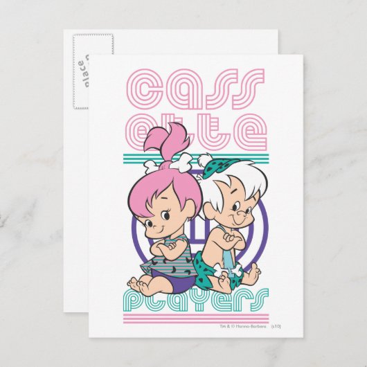 PEBBLES™- en BAM-BAM™-cassettespelers Briefkaart (Voorkant / Achterkant)