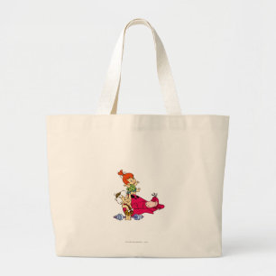 PEBBLES™ en Bam Bam en Dino Playtime Grote Tote Bag